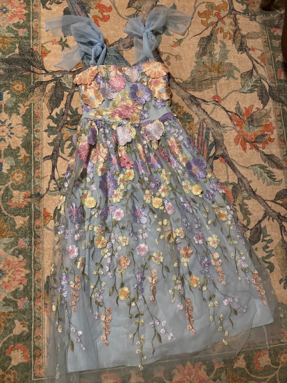 Floral Tulle Maxi Dress